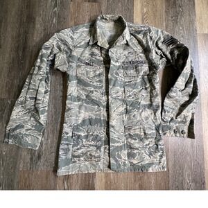 US Air Force ABU‎ Utility Shirt Mens 36XL Gray Camo Digital Tiger Stripe Jacket